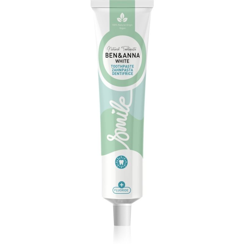 BEN&ANNA Toothpaste White přírodní zubní pasta s fluoridem 75 ml