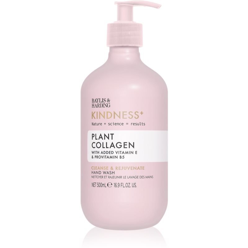 Baylis & Harding Kindness+ Plant Collagen pečující tekuté mýdlo na ruce Vůně Coconut Milk & Rose Water 500 ml