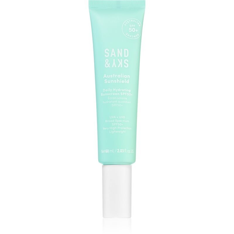 Sand & Sky Australian Sunshield Daily Hydrating Sunscreen SPF50+ lehký ochranný krém na obličej SPF 50+ 60 ml