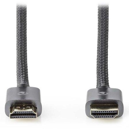 NEDIS PROFIGOLD High Speed HDMI kabel s Ethernetem/ konektor HDMI - konektor HDMI/ 4K/ bavlna/ šedý/ BOX/ 1m, CVTB34000GY10
