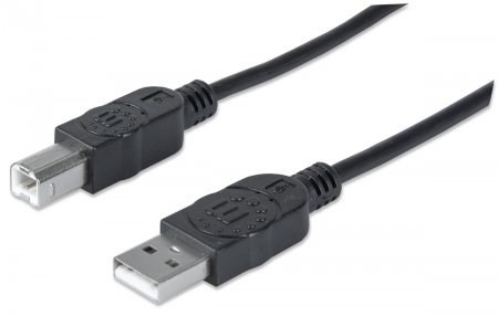 MANHATTAN Kabel USB 2.0 A-B propojovací 3m, černý