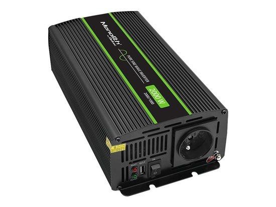QOLTEC 51938 Pure Sine Wave Inverter Monolith / 1000W / 2000W / 24V to 230V, 51938