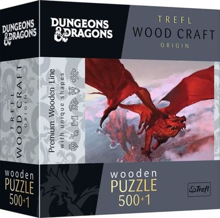 TREFL Wood Craft Origin puzzle Dungeons&Dragons: Starověký červený drak 501 dílků