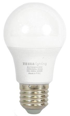 Tesla Lighting LED žárovka BULB, E27, 5W, 230V, 500lm, 25 000h, 6500K studená bílá