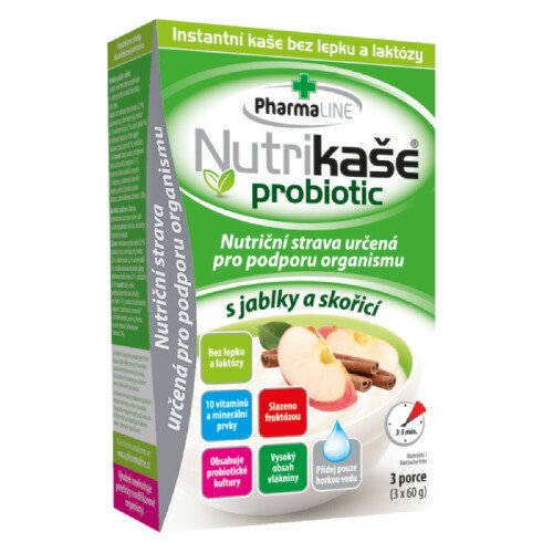 Nutrikaše Probiotic s jablky a škořicí 3x60 g