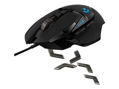 Logitech Gaming Mouse G502 (Hero) - Myš - optický - 11 tlačítka - bezdrátový, kabelové - LIGHTSPEED - bezdrátový přijímač USB, 910-005568
