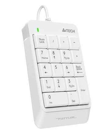 A4tech FSTYLER FK13P numerická klávesnice, USB bílá, FK13PW