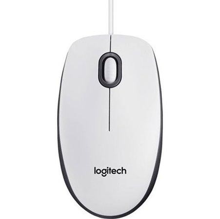Logitech M100 - USB káblová myš - biela, 910-006764