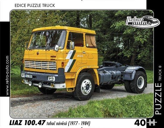 RETRO-AUTA Puzzle TRUCK č.8 Liaz 100.47 tahač návěsů (1977-1984) 40 dílků