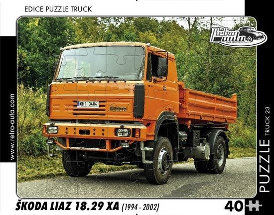 RETRO-AUTA Puzzle TRUCK č.23 ŠKODA Liaz 18.29 XA (1994-2002) 40 dílků