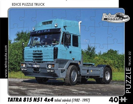 RETRO-AUTA Puzzle TRUCK č.22 Tatra 815 N51 4x4 tahač návěsů (1982-1997) 40 dílků