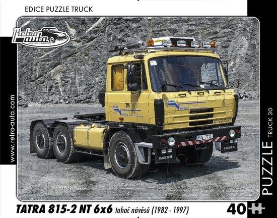 RETRO-AUTA Puzzle TRUCK č.30 Tatra 815-2 NT 6x6 tahač návěsů (1982-1997) 40 dílků