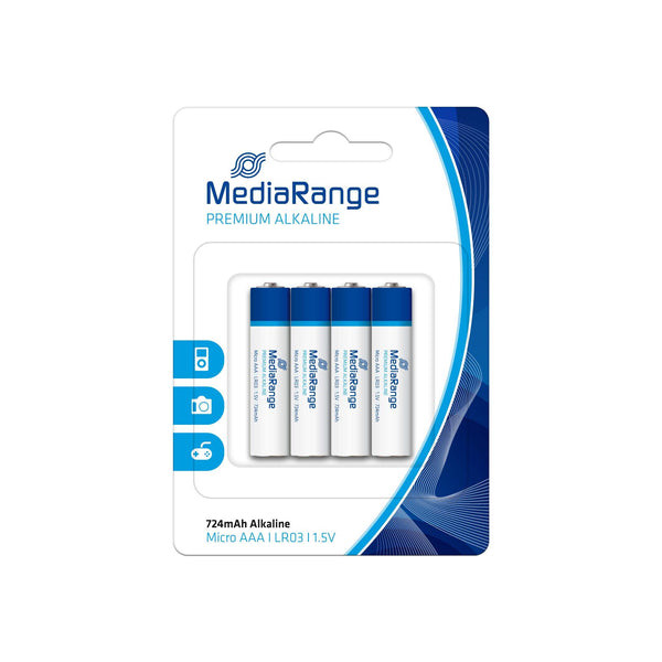 Alkalická baterie MediaRange Premium AAA 1.5V, 4ks
