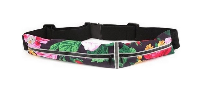 Sportovní pouzdro kolem pasu TopQ s 2 kapsami UNIVERSAL Floral 40091