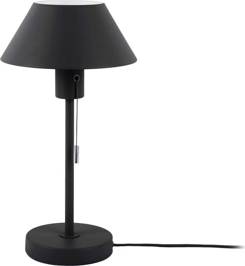 Černá stolní lampa s kovovým stínidlem (výška 36 cm) Office Retro – Leitmotiv