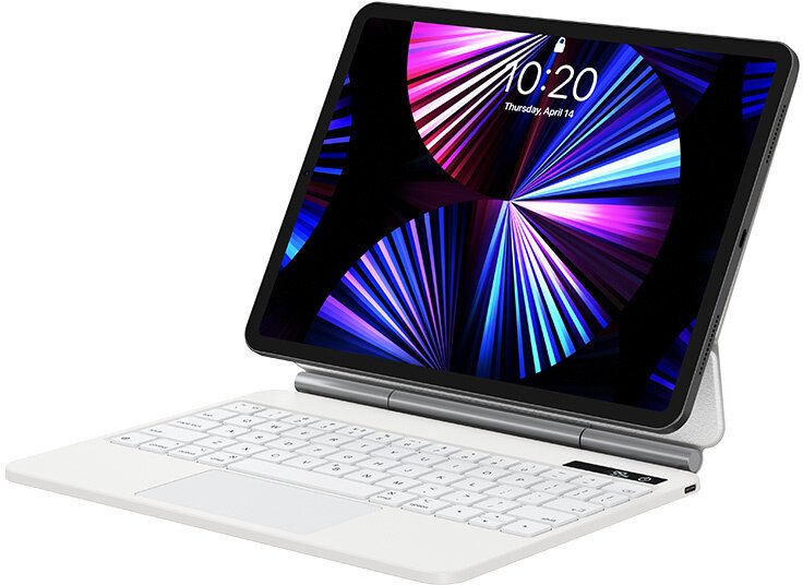 BASEUS pouzdro s klávesnicí a digitálním displejem Brilliance Series Pro pro Apple iPad 10 2022 10.9'' bílá, ARJK020002