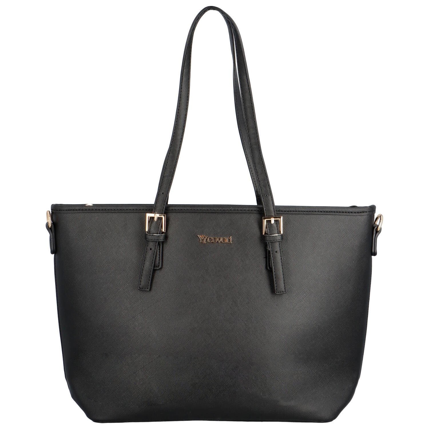 Elegantní koženková kabelka přes rameno Julie, černá