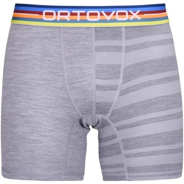 ORTOVOX 185 ROCK'N'WOOL BOXER M Pánské spodky, šedá, velikost XL
