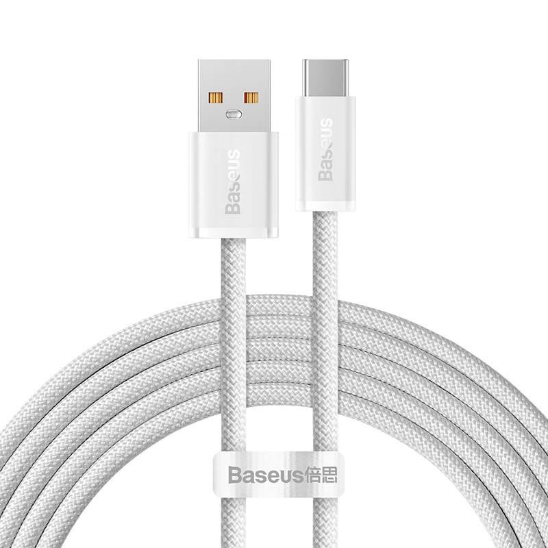 Kabel Baseus Dynamic Series z USB na USB-C, 100 W, 2 m (bílý)