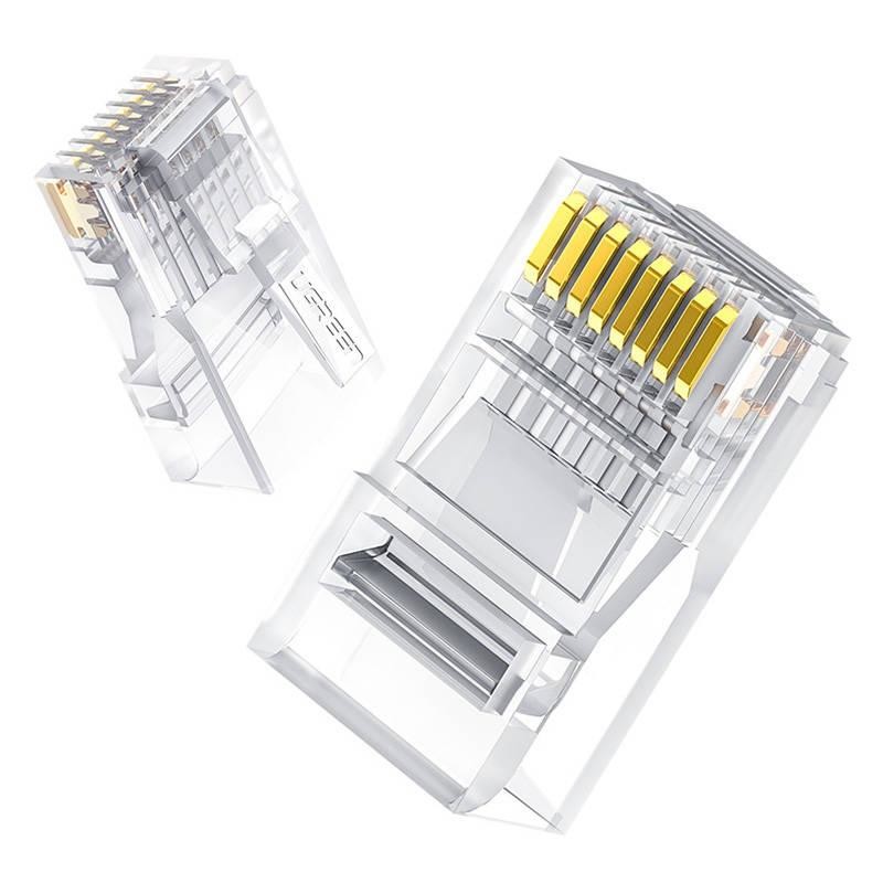 Zástrčka RJ45 Cat 6 UGREEN 50961, 10 ks (průhledná)