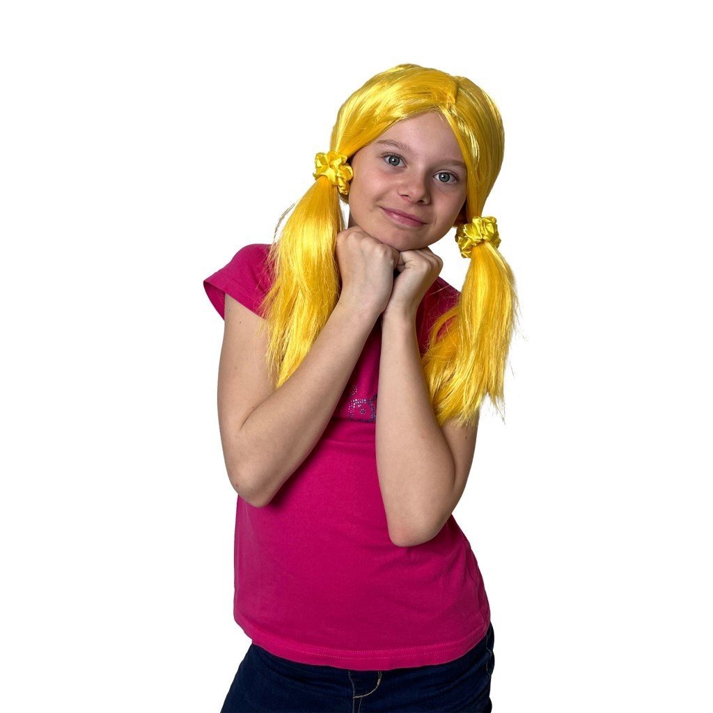 KARNEVAL paruka dětská Lollipopz Annie žlutá umělé vlasy
