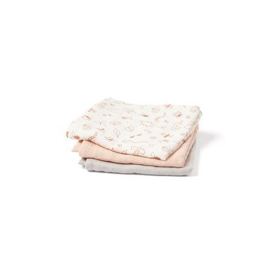 Kids Concept ® mušelínové přikrývky Sada 3 růžových přikrývek