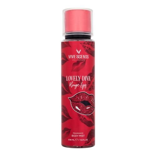 Vive Scents Lovely Diva Rouge Lips 236 ml tělový sprej pro ženy