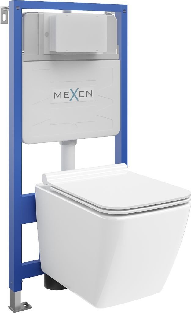 MEXEN/S WC předstěnová instalační sada Fenix XS-F s mísou WC Vega + sedátko softclose, bílá 68030654000