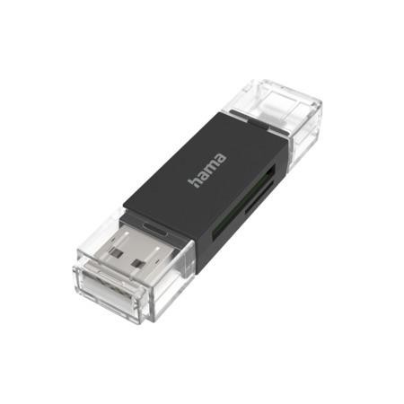 Hama USB čtečka karet OTG, USB-A/micro USB 2.0,