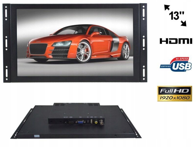 Monitorujte otevřený rámeček ips Led 13cali Full Hd Vga Hdmi