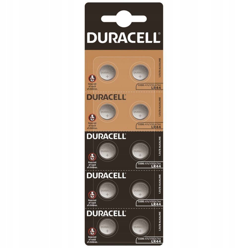 * 10 alkalických baterií Duracell RW82 1,5V