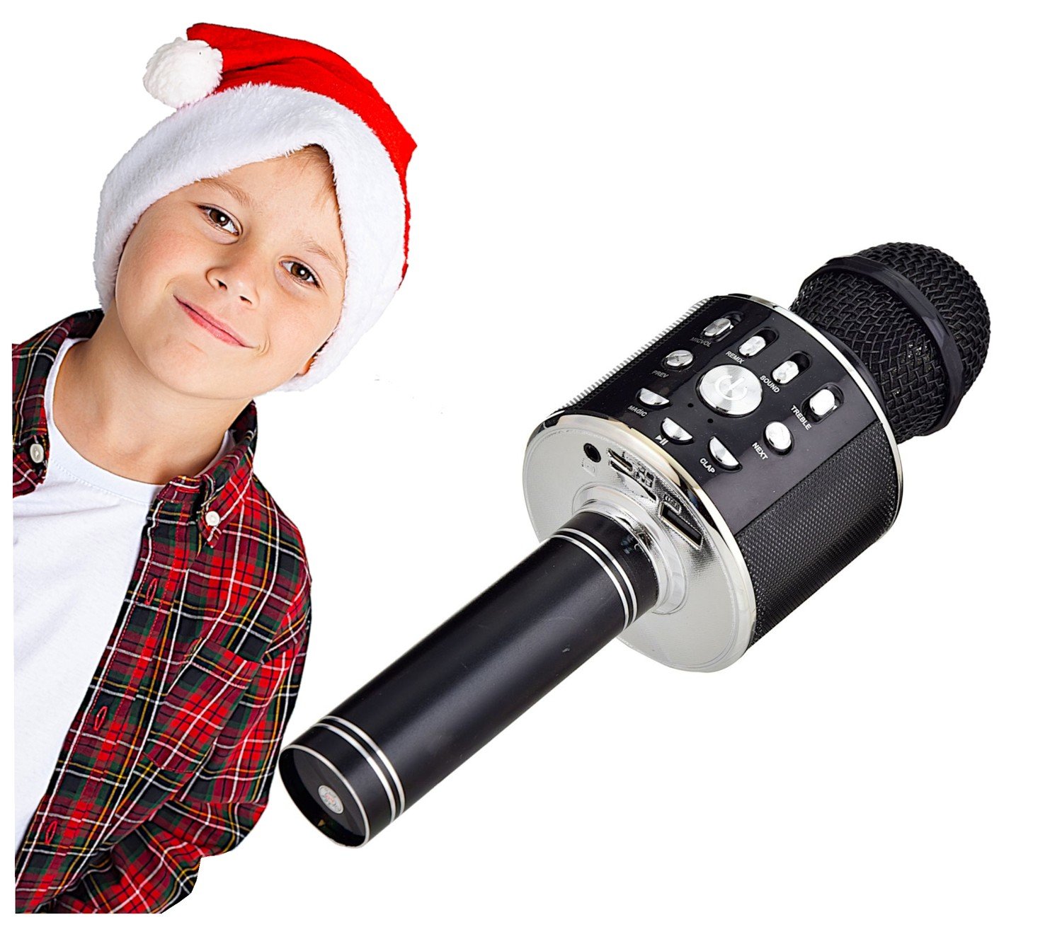Pro Chlapce Karaoke Mikrofon S Měničem Hlasu