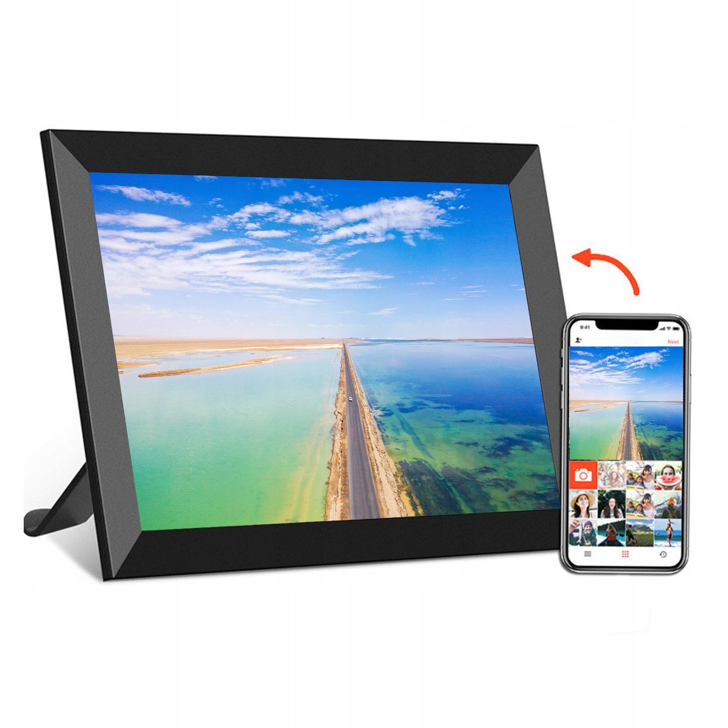 Digitální Fotorámeček 10,1 Palcový Frameo Černý