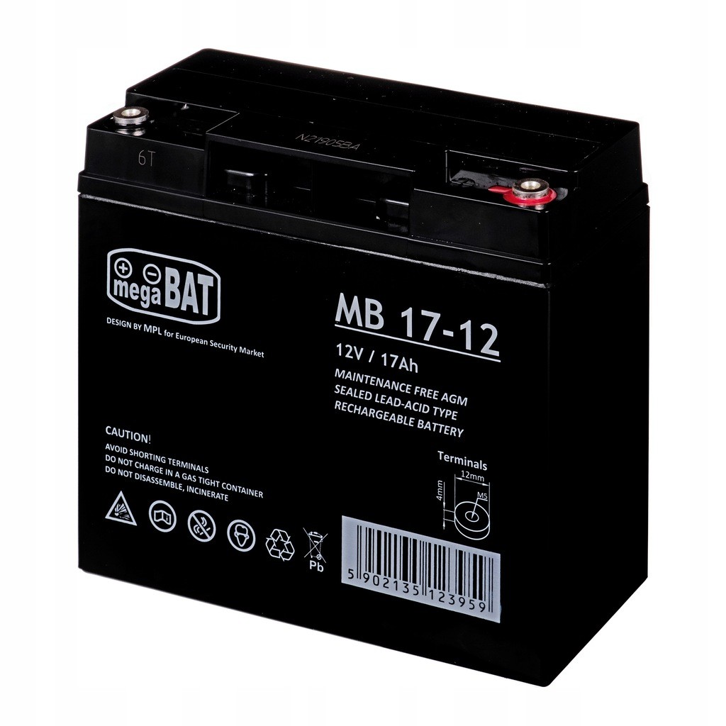 Baterie MegaBat Mb 17-12 zabezpečovací systémy