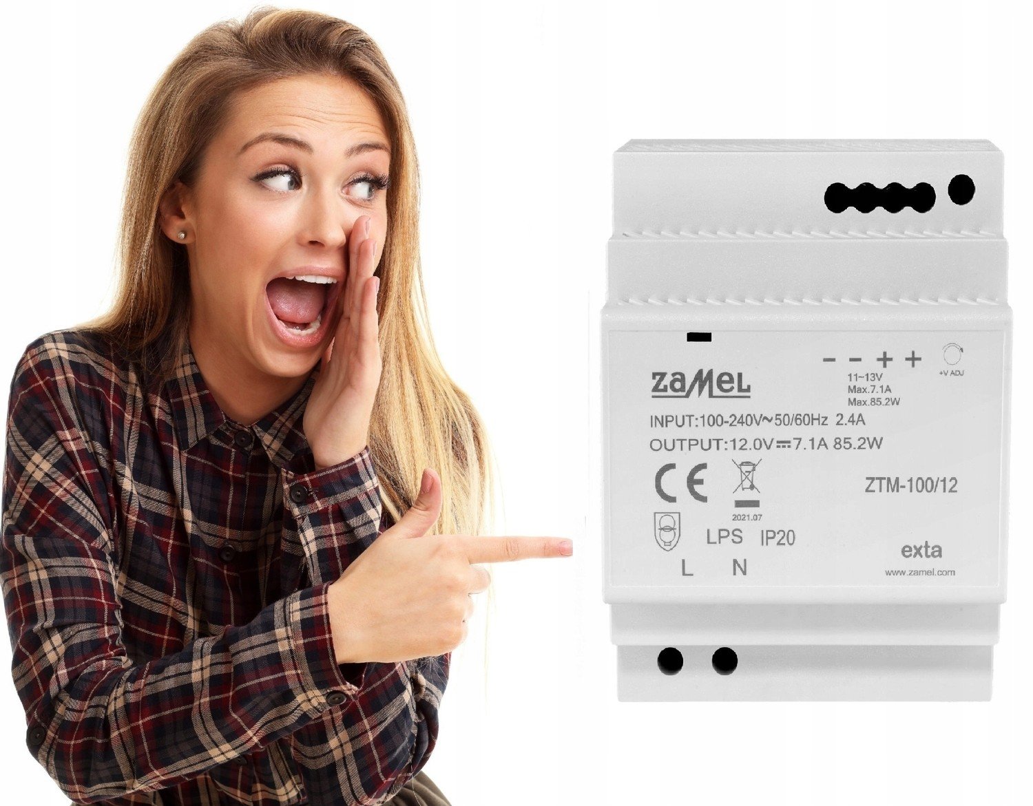 Napájecí Zdroj Impuls Na Lištu Din Zamel Exta Ztm 100/24