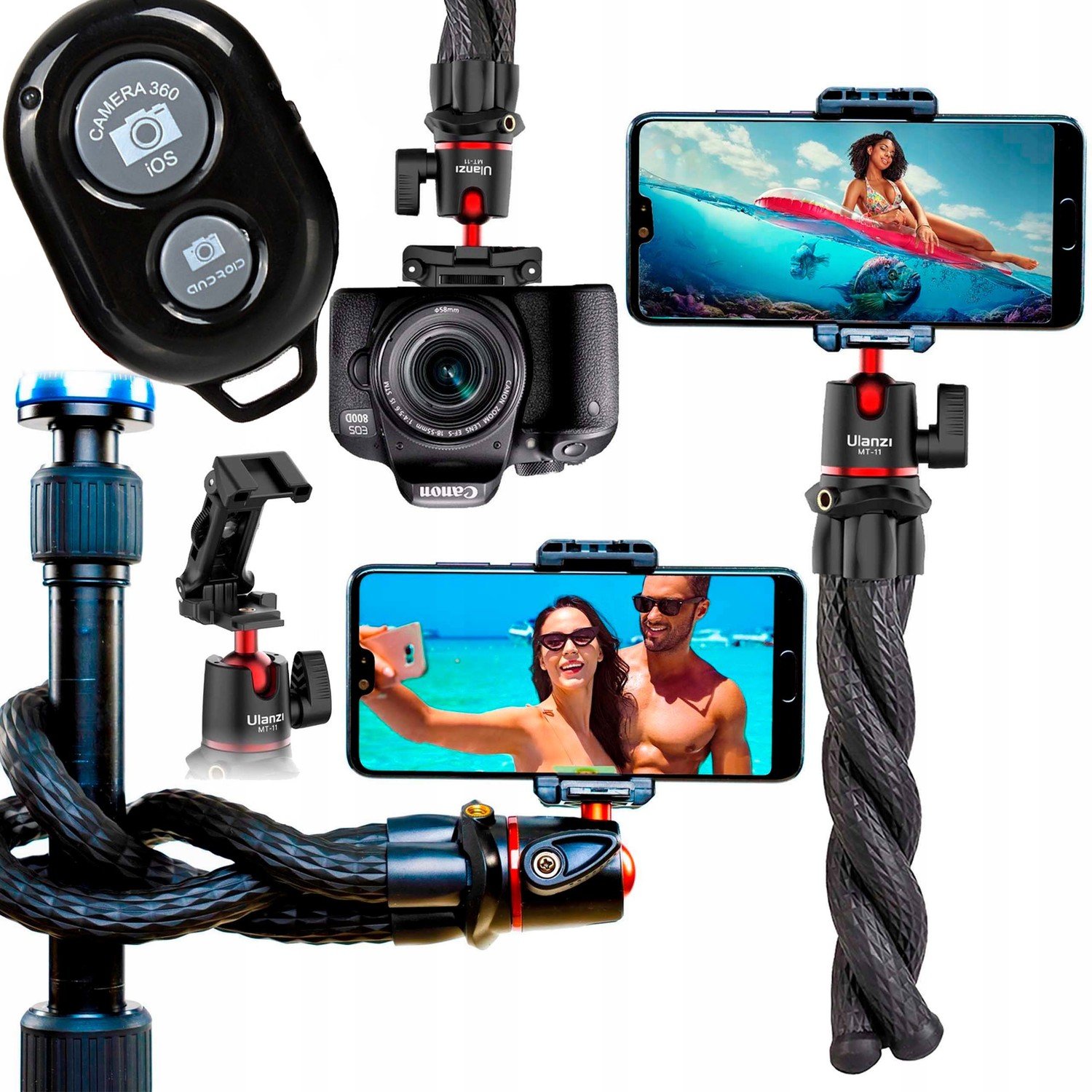 Flexibilní Držák Telefonu Selfie Stativ Tripod