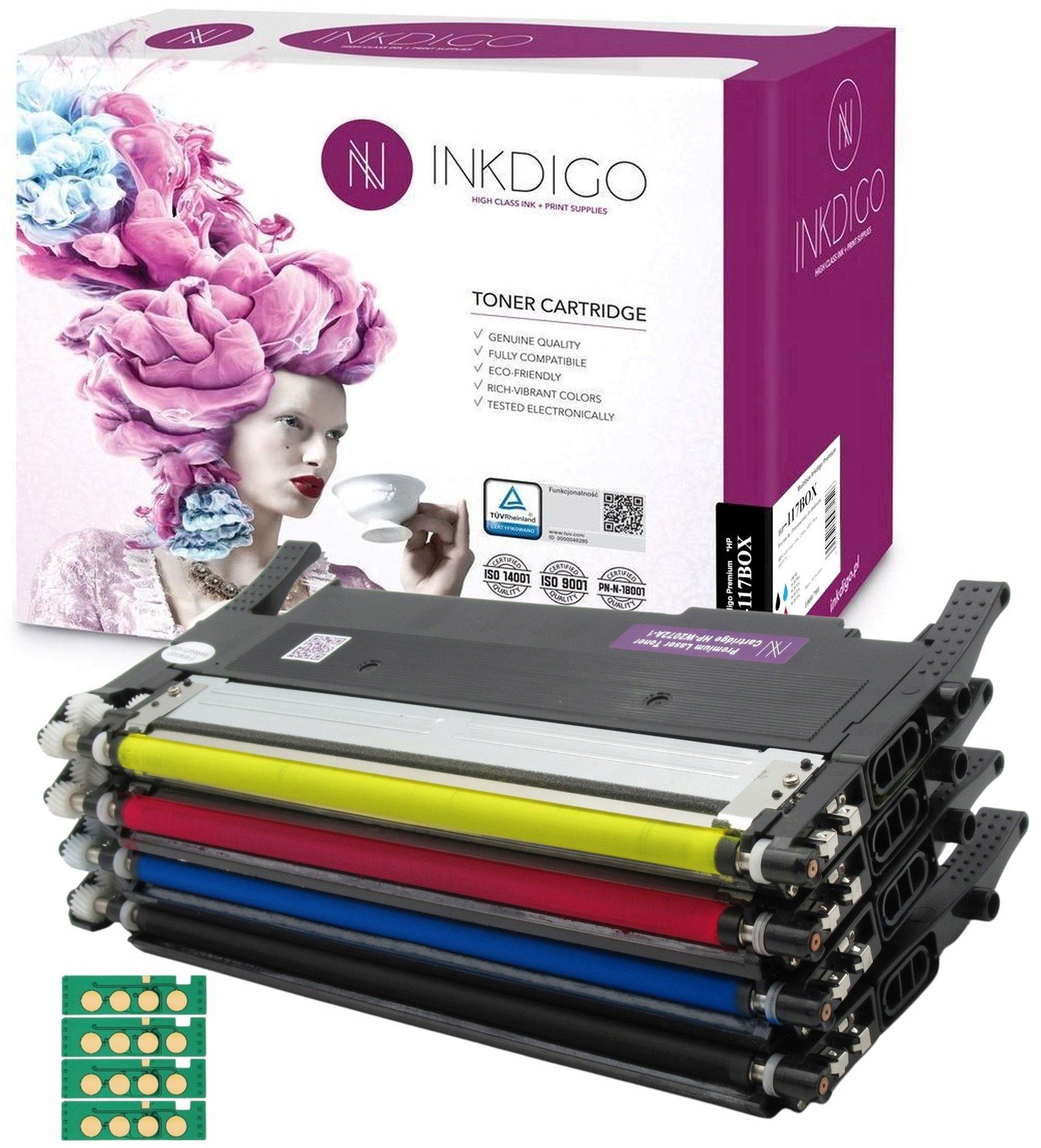 4 x Toner W2070A Do Hp Laser 150 MFP178 S Chipem