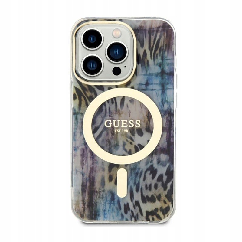 Guess Leopard MagSafe Kryt na iPhone 14 Pro