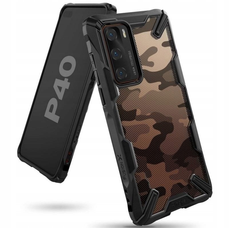 Pouzdro Ringke Fusion-X pro Huawei P40 Camo Black