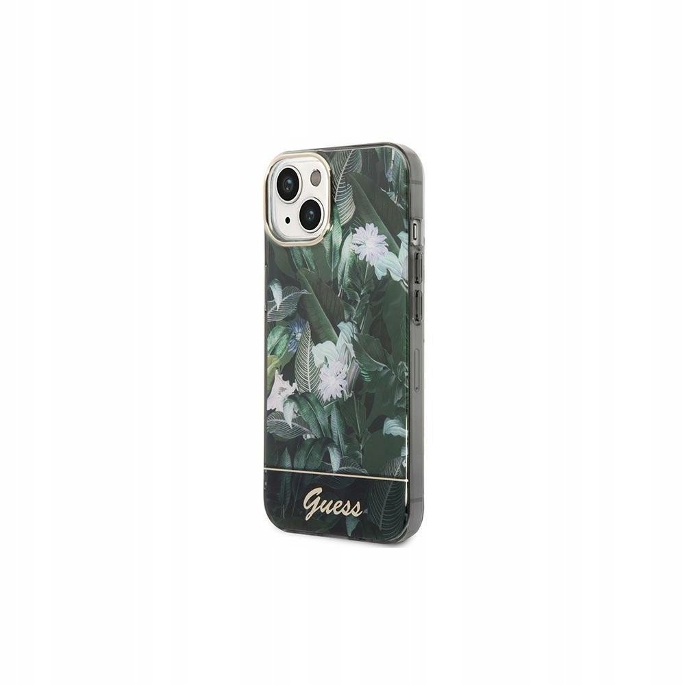 Guess Jungle Case Kryt na iPhone 14 Plus (zelený)
