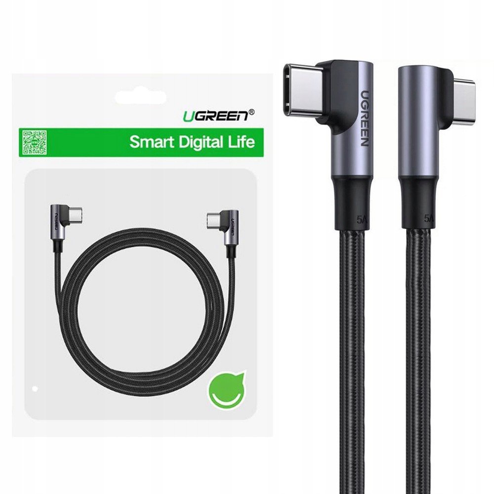 Ugreen Kabel oboustranně úhlový Usb-c 1m 100W 5A Qc