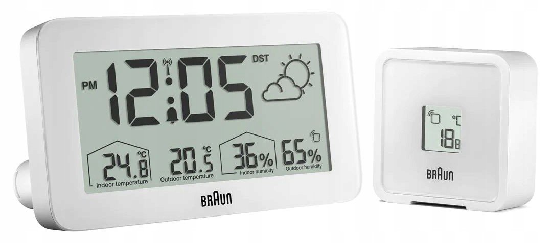 Budík Meteorologická stanice Braun Detektor Radio Controlled