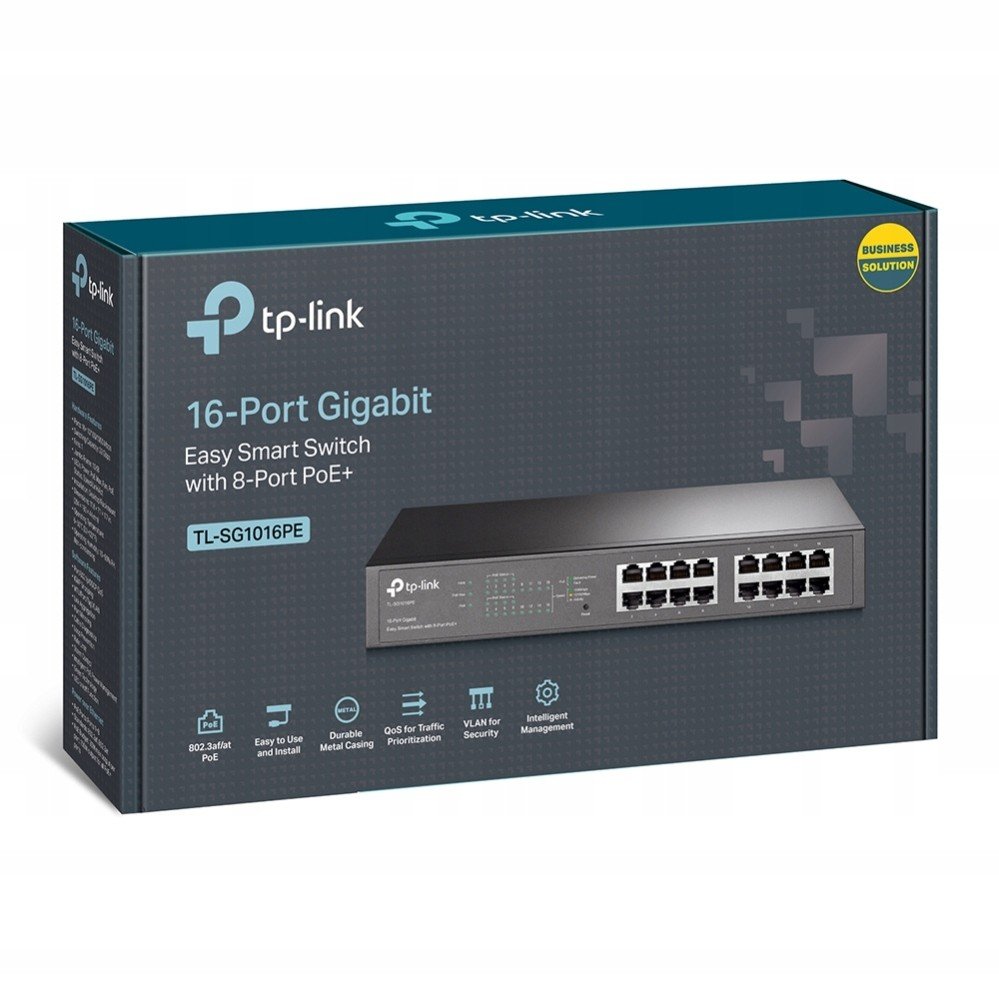 TP-Link 16p TL-SG1016PE 16x10/100/1000Mbit 8x PoE+