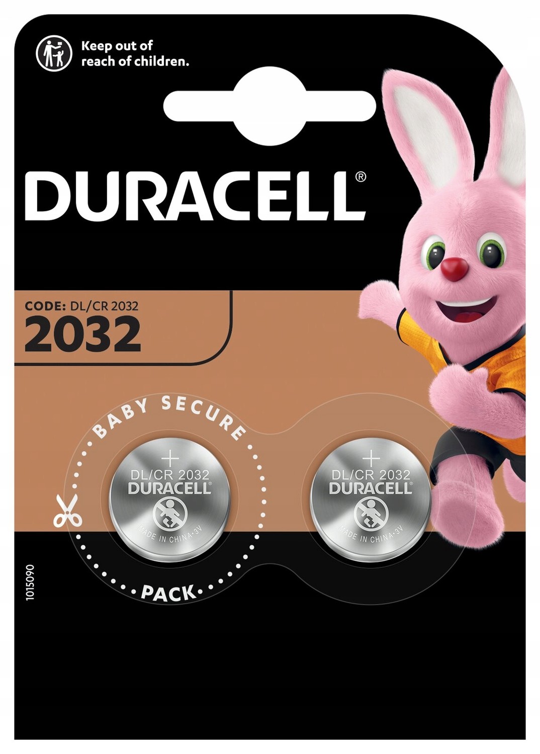 2 x knoflíkové lithiové baterie Duracell CR2032 mini
