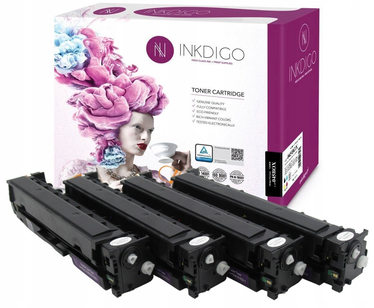 4x Toner pro Canon i-SENSYS LBP611Cn CRG045 Sada