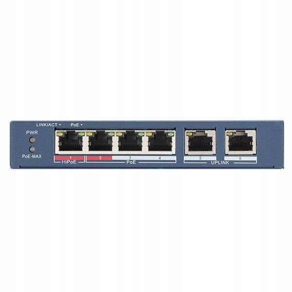 PoE switch DS-3E0106HP-E 6-portový Hikvision