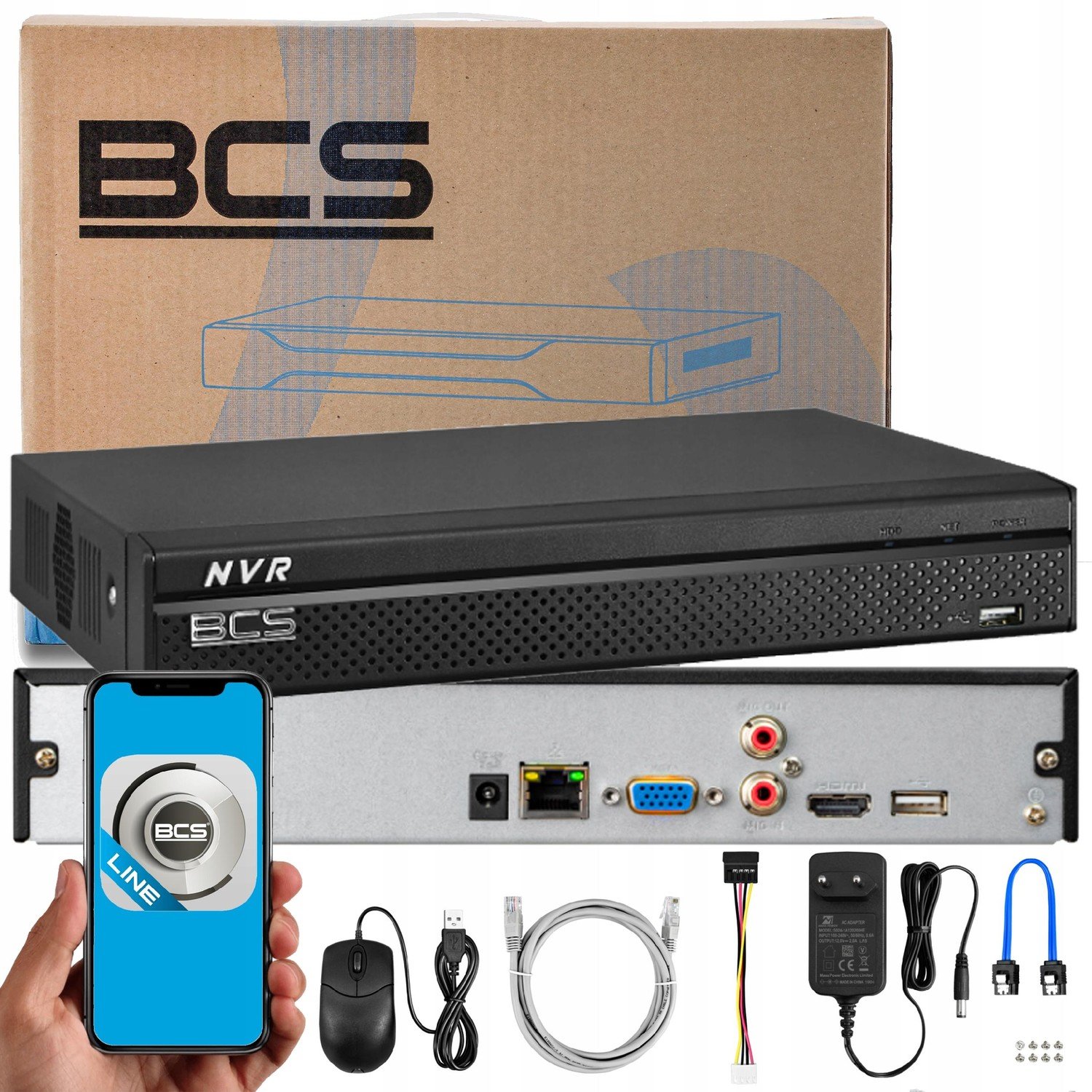 Ip Bcs Rekordér Pro 4 Kamery BCS-L-NVR0401-4KE