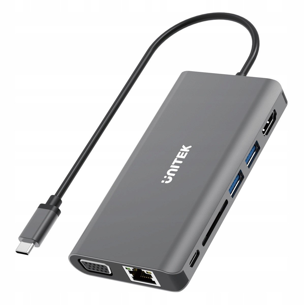 Unitek D1019B Hub Usb-c 3.1 8v1 Pd 100W Hdmi RJ45