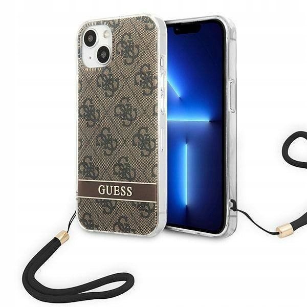Pouzdro Guess 4G Print Strap pro iPhone 14 Plus, pouzdro