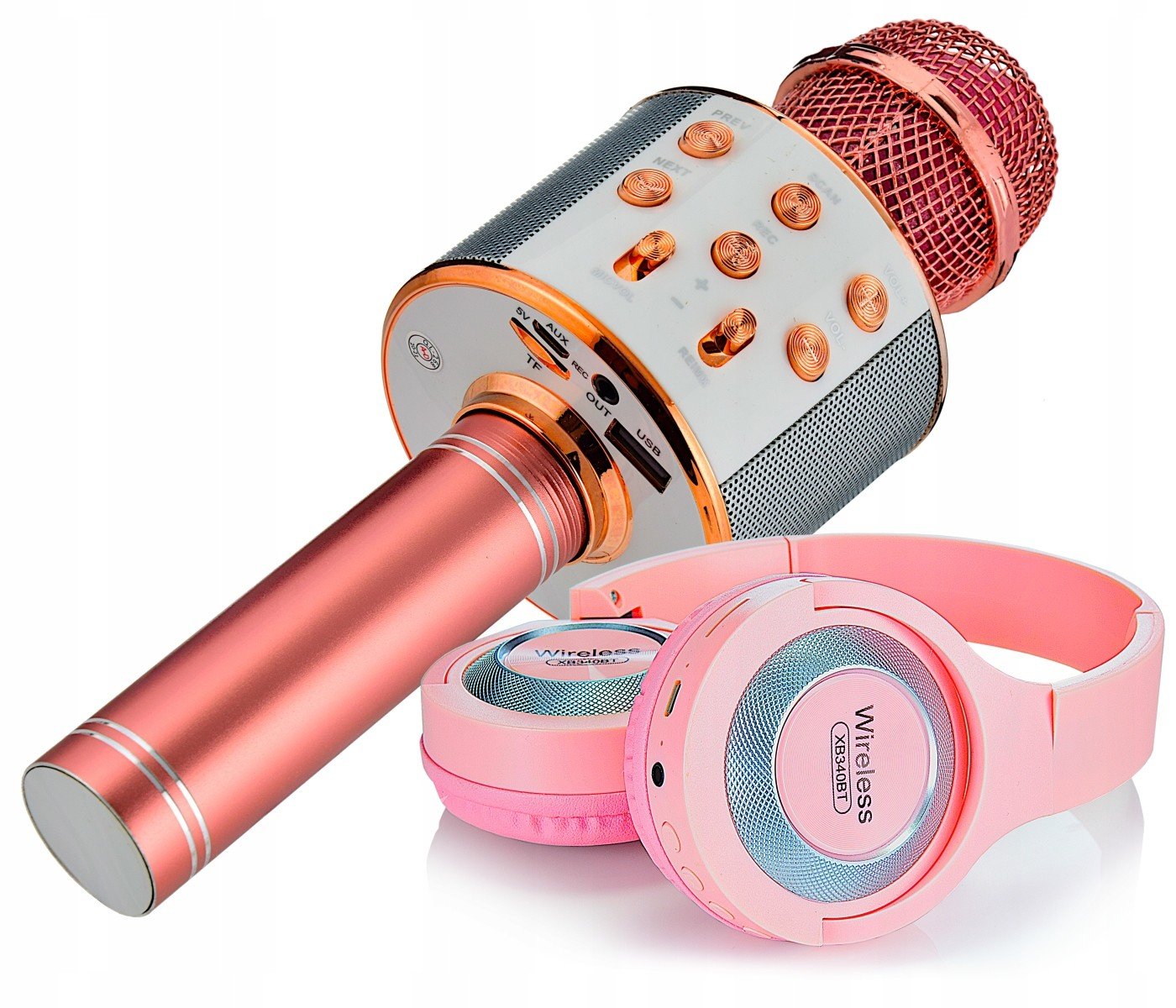 Svítící mikrofon s Bluetooth DMX Led reproduktorem